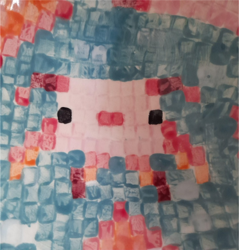 pixelated drawing