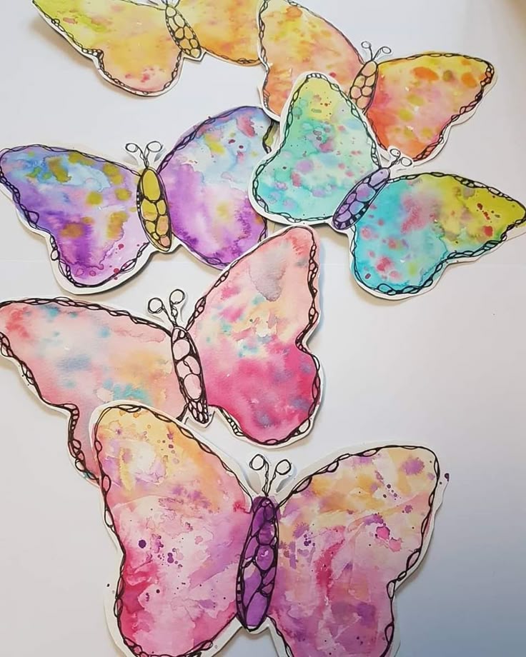 watercolour butterflies