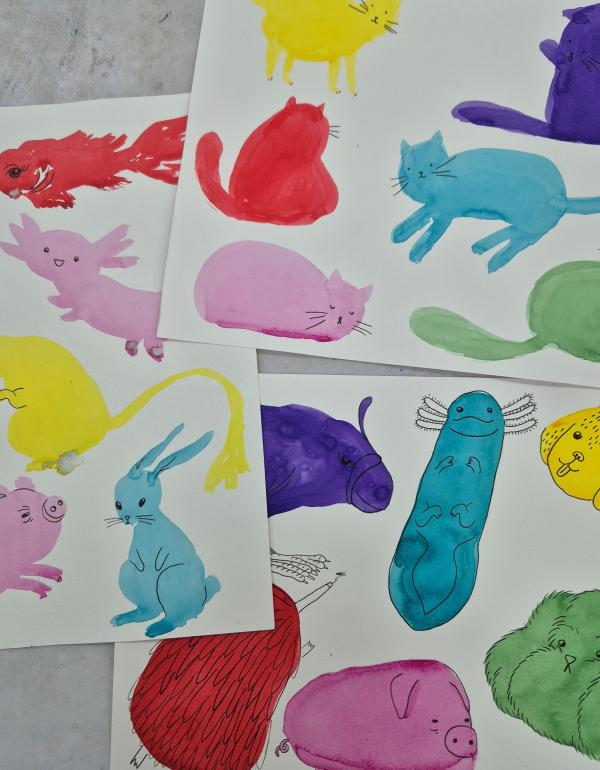 Coloured animals