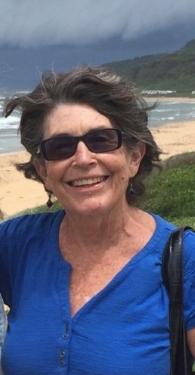 A woman in a blue blouse standing at the beach A woman in a blue blouse standing at the beach