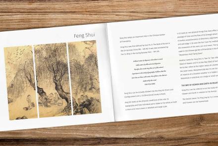 Pages of one of Ken's books discussing Feng Shui