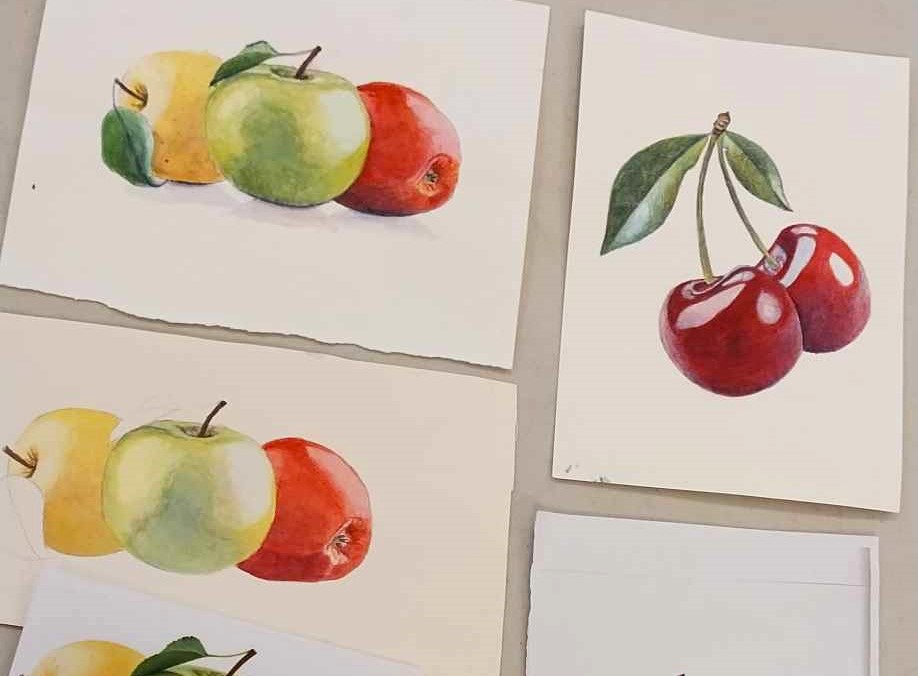 Drawing of apples