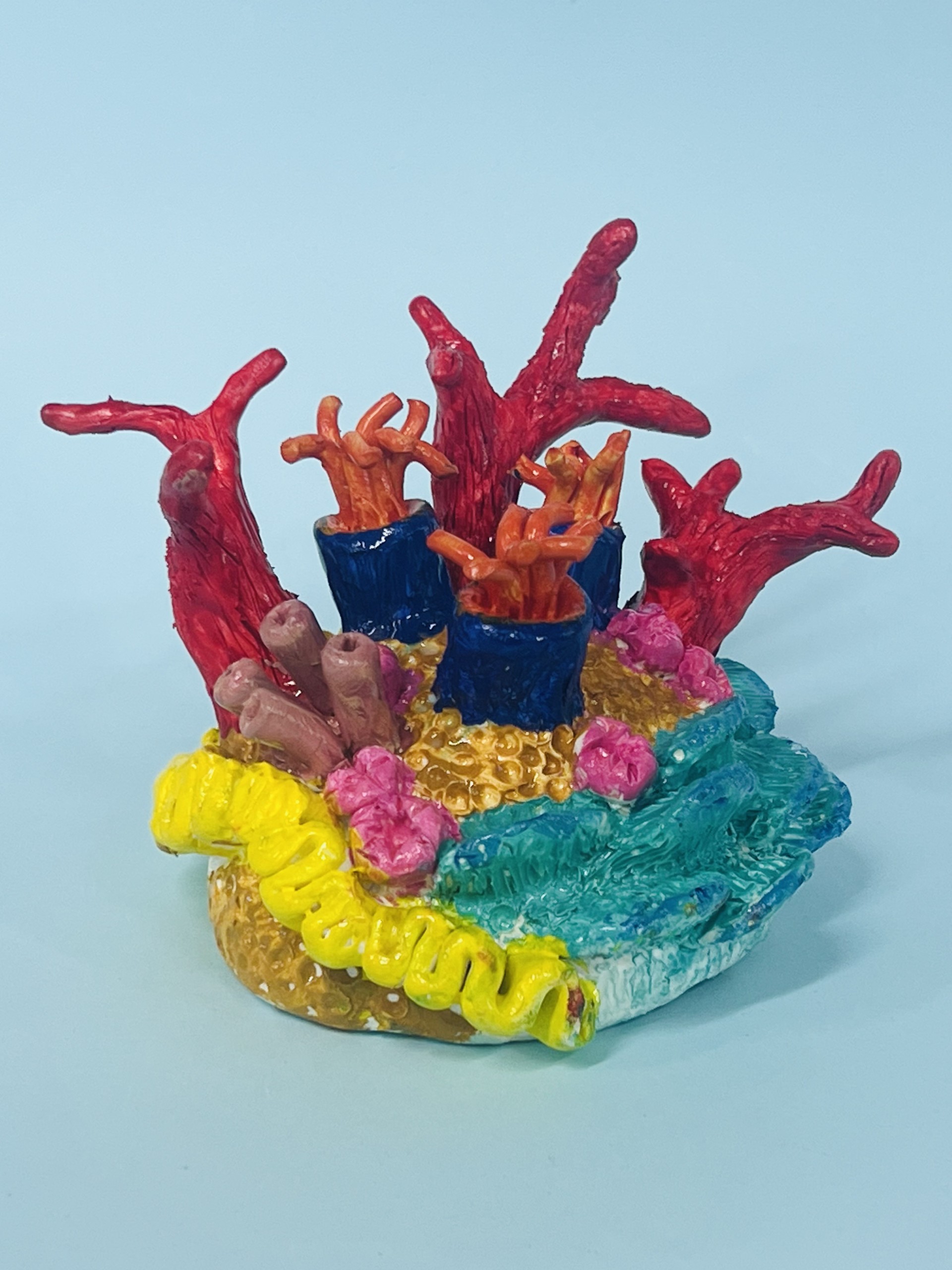 Colourful clay coral