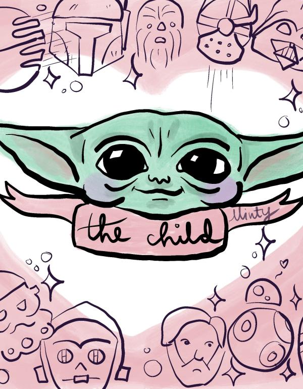 Drawing of Yoda