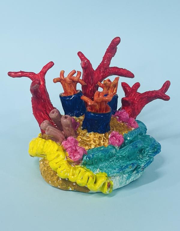 Colourful clay coral