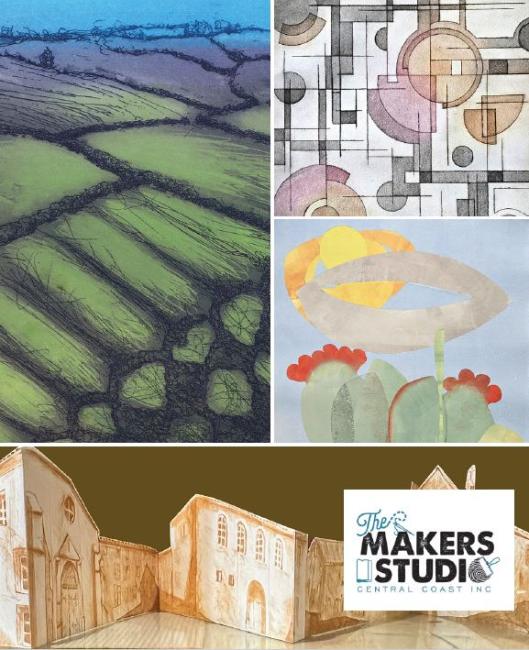 A collage of artworks created by The Makers Studio artists